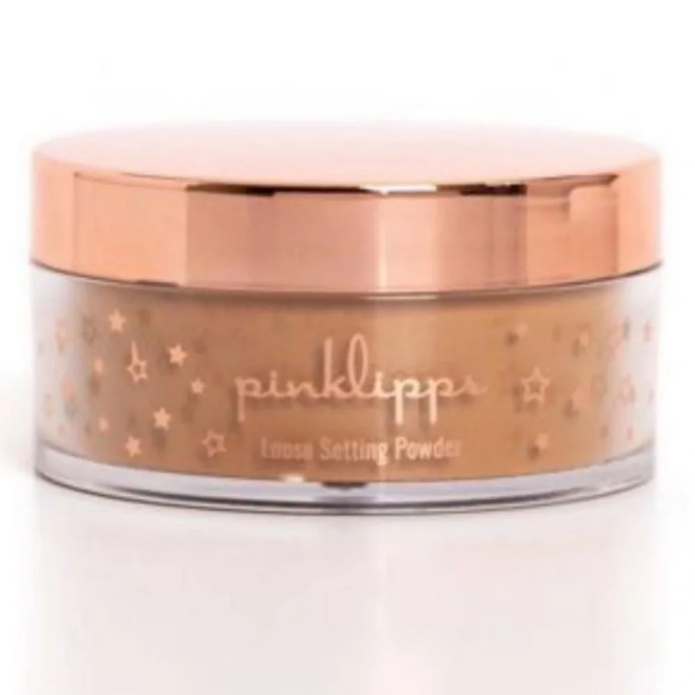 PINKLIPPS COSMETICS Loose Setting Powder in Deep honey